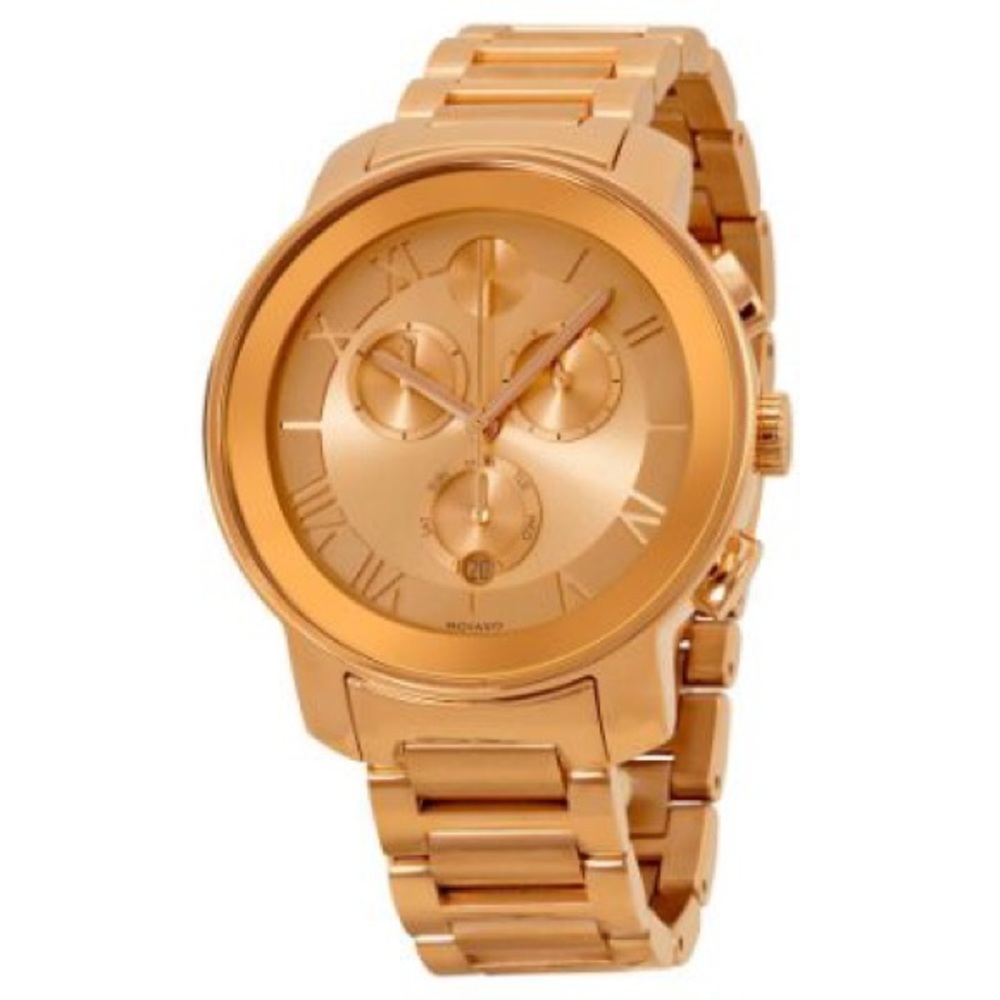 Authentic Movado Bold Chronograph Rose Gold Watch